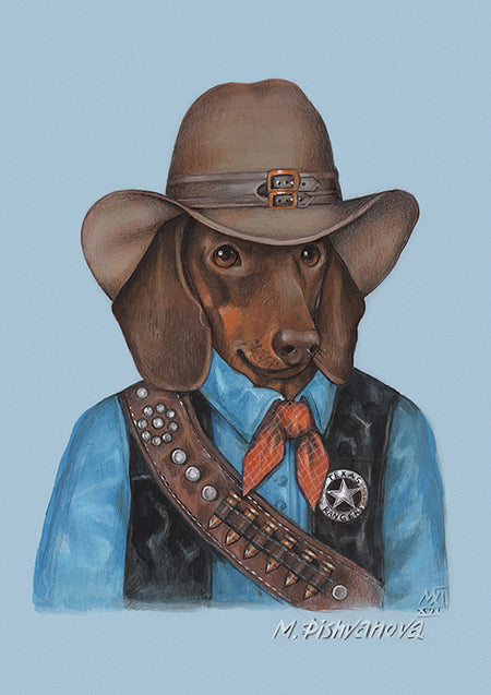 DachshundArtPrintRanger_AnimalCentury