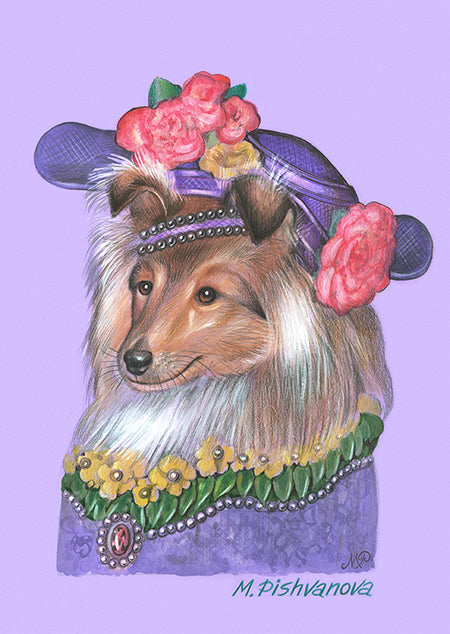 SheltieLadyArtPrint_AnimalCentury